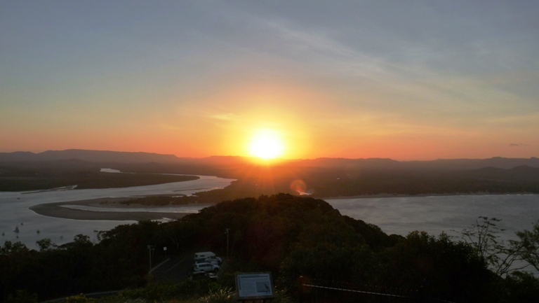 Sunset vom Grassy Hill aus beobachtet